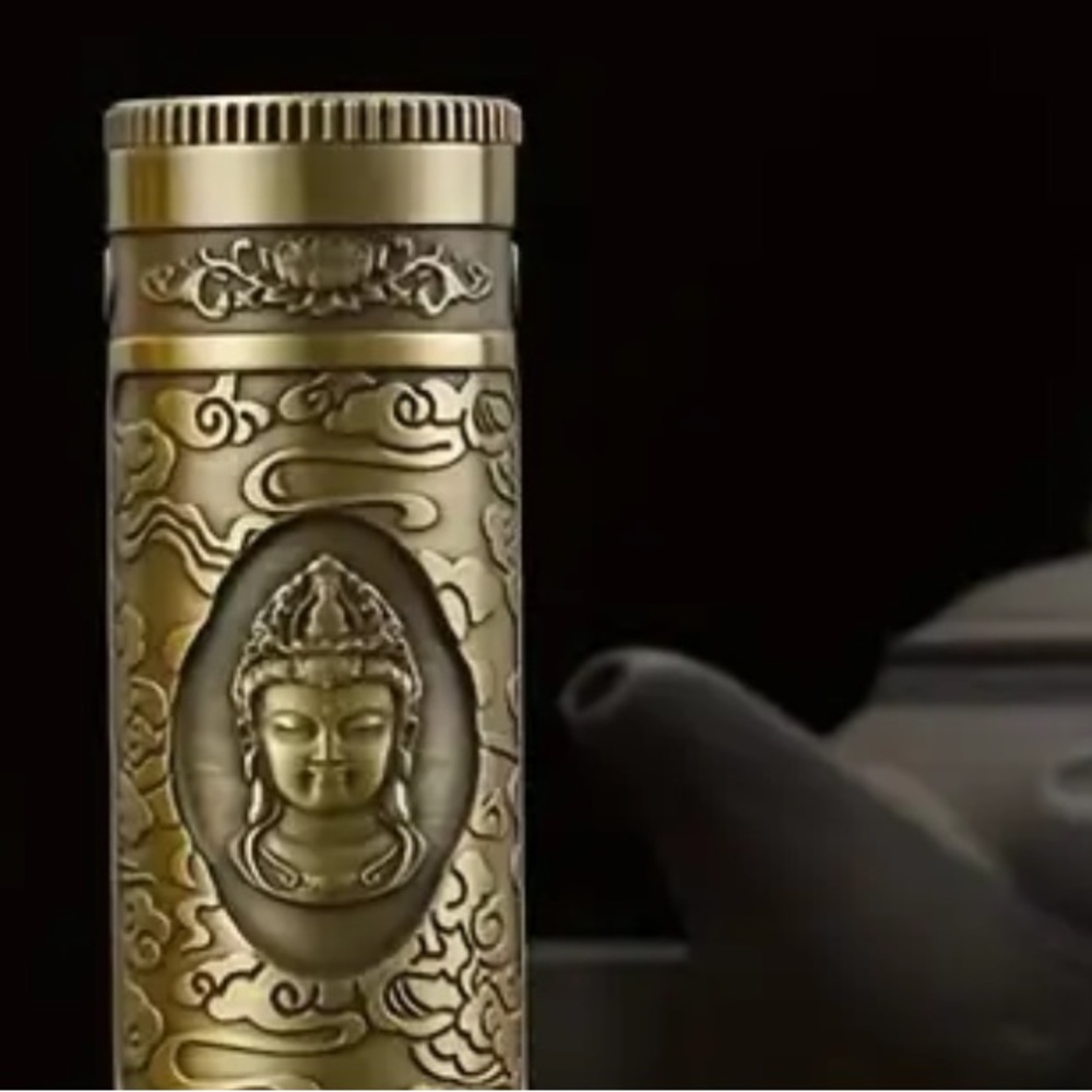 Bronze scroll tube - Picture 4 of 4